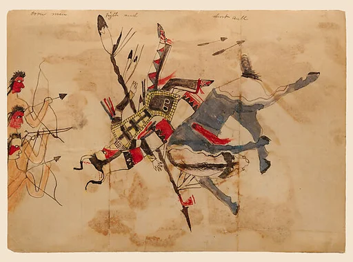 Short Bull Falls from Wounded Horse