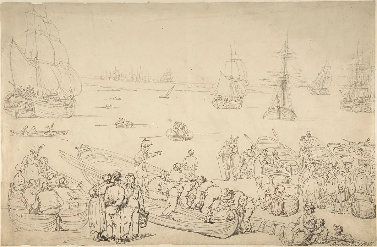 Seaport — Thomas Rowlandson