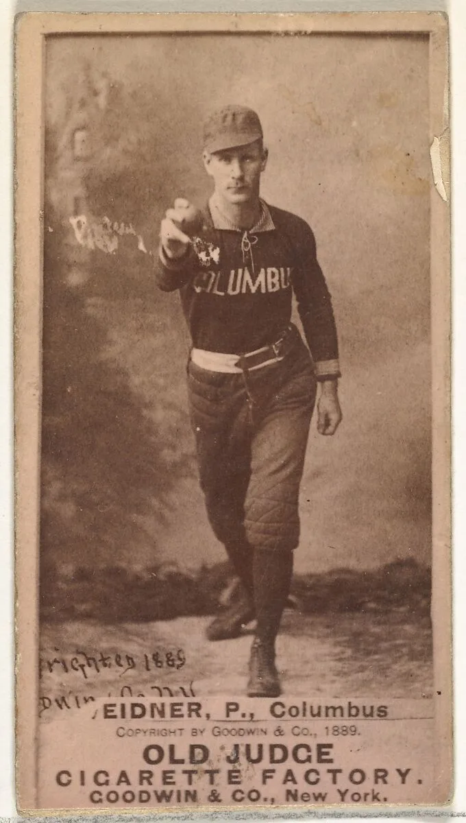William Waterfield "Wild Bill" Widner, Pitcher, Cleveland, from the Old Judge series (N172) for Old Judge Cigarettes — Goodwin & Company