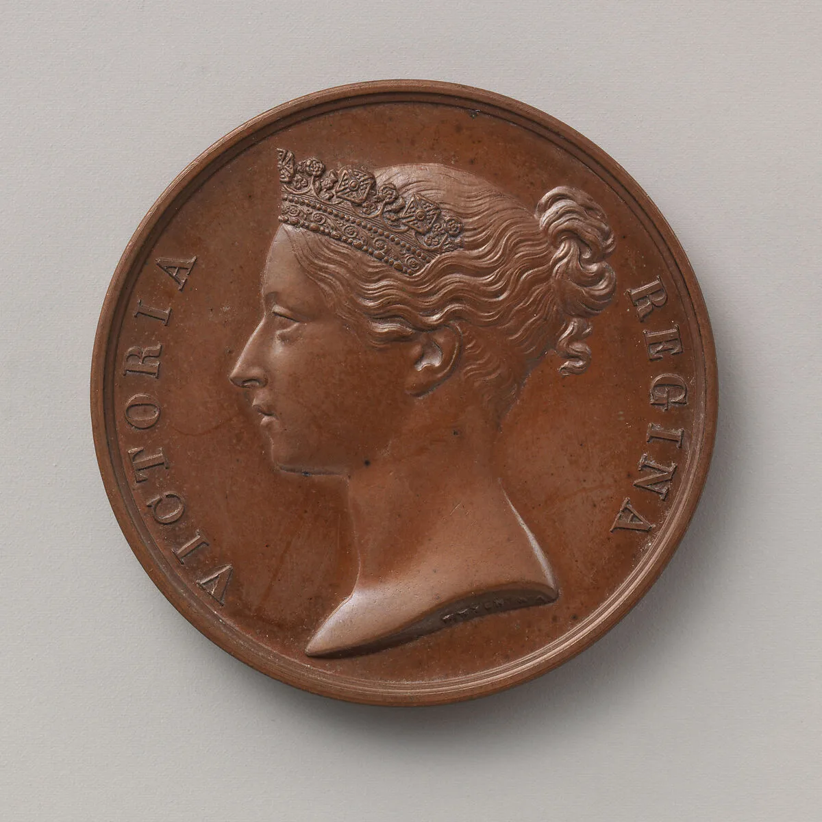 The Burmah Medal (1852–55), granted by the government of India, and now generally known as the Indian Medal — William Wyon|Leonard Charles Wyon