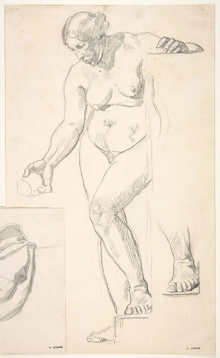 Standing Nude Female Figure — Henri Lehmann