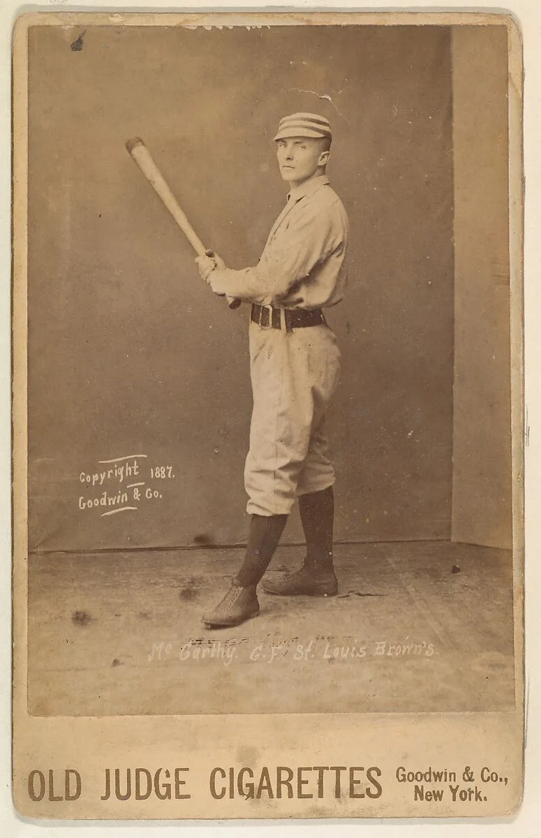 McCarthy, Center Field, St. Louis Browns, from the series Old Judge Cigarettes — Goodwin & Company