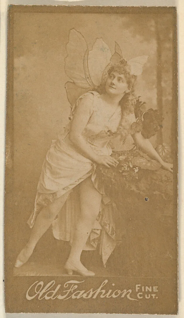 Actress wearing costume with wings, from the Actresses series (N664) promoting Old Fashion Fine Cut Tobacco — Unknown