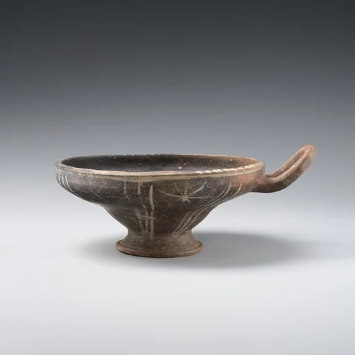 Terracotta conical footed bowl