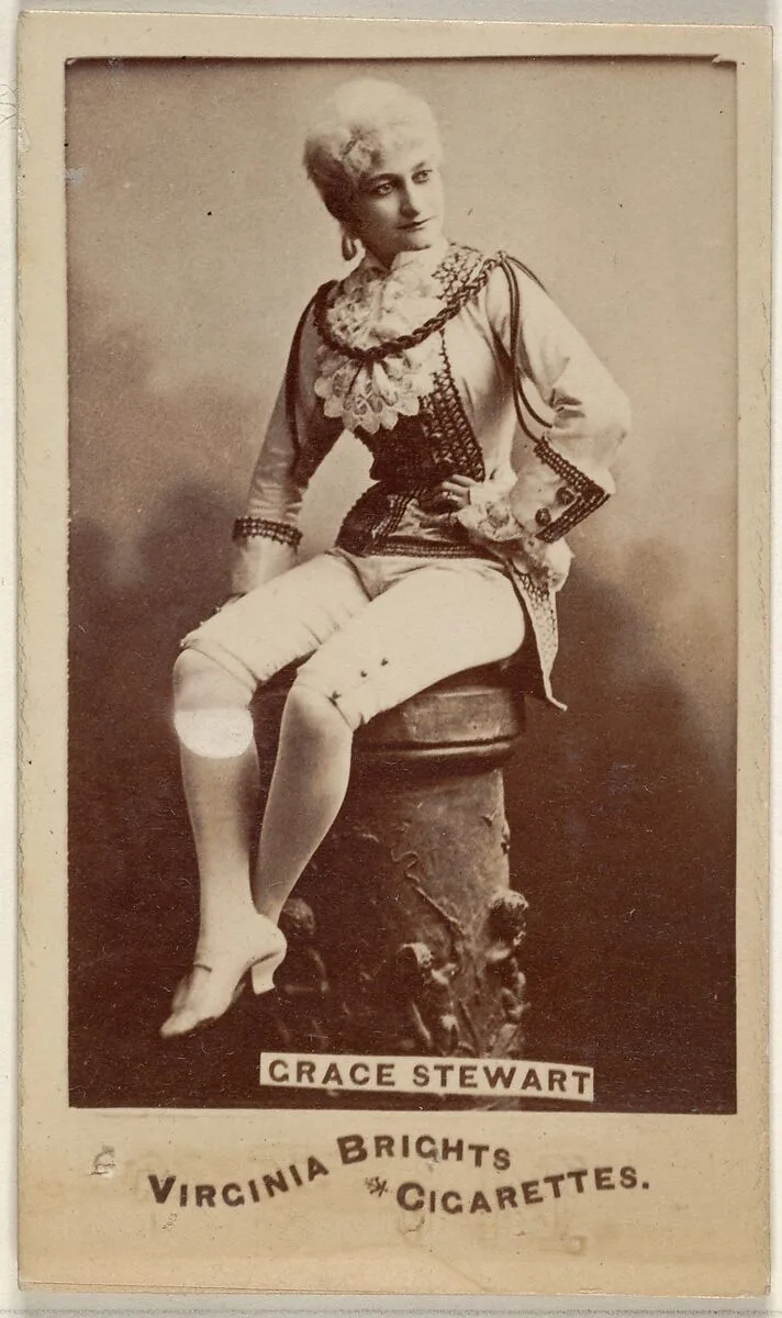 Grace Stewart, from the Actors and Actresses series (N45, Type 6) for Virginia Brights Cigarettes — Allen & Ginter