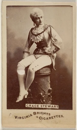 Grace Stewart, from the Actors and Actresses series (N45, Type 6) for Virginia Brights Cigarettes