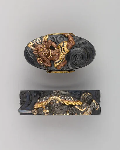 Sword-Hilt Collar and Pommel (Fuchigashira)