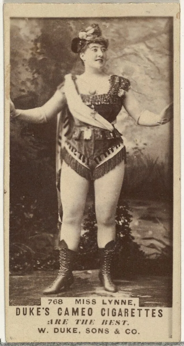 Card Number 768, Miss Lynne, from the Actors and Actresses series (N145-5) issued by Duke Sons & Co. to promote Cameo Cigarettes — W. Duke, Sons & Co.