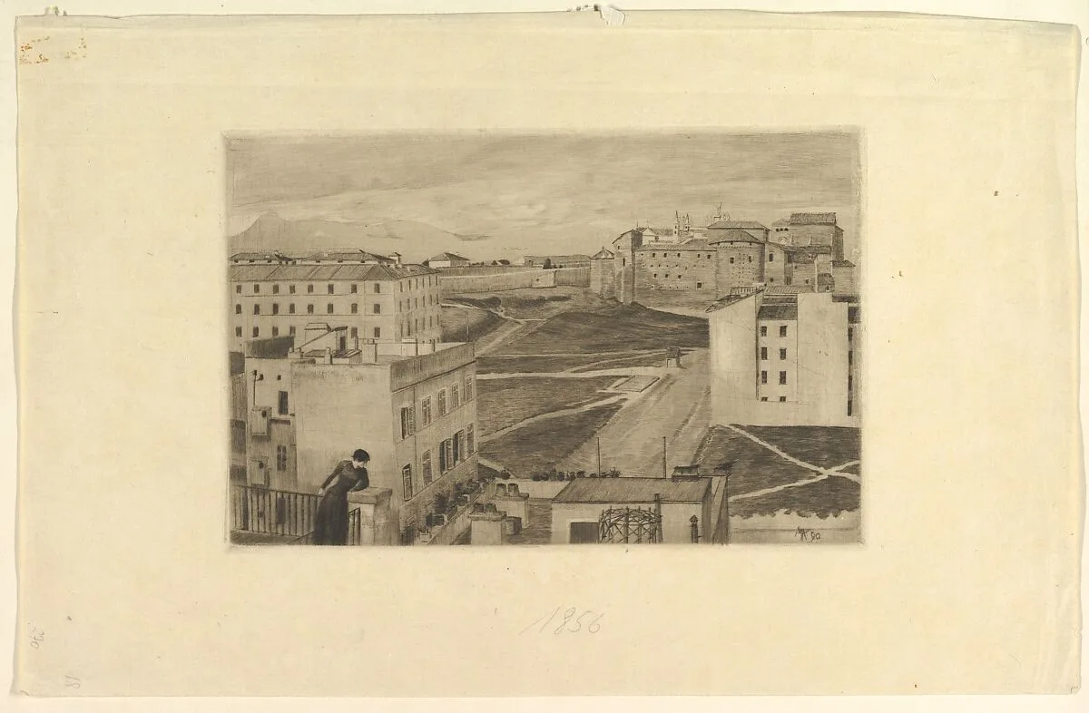 View from the Artist's Studio Window, Rome — Max Klinger
