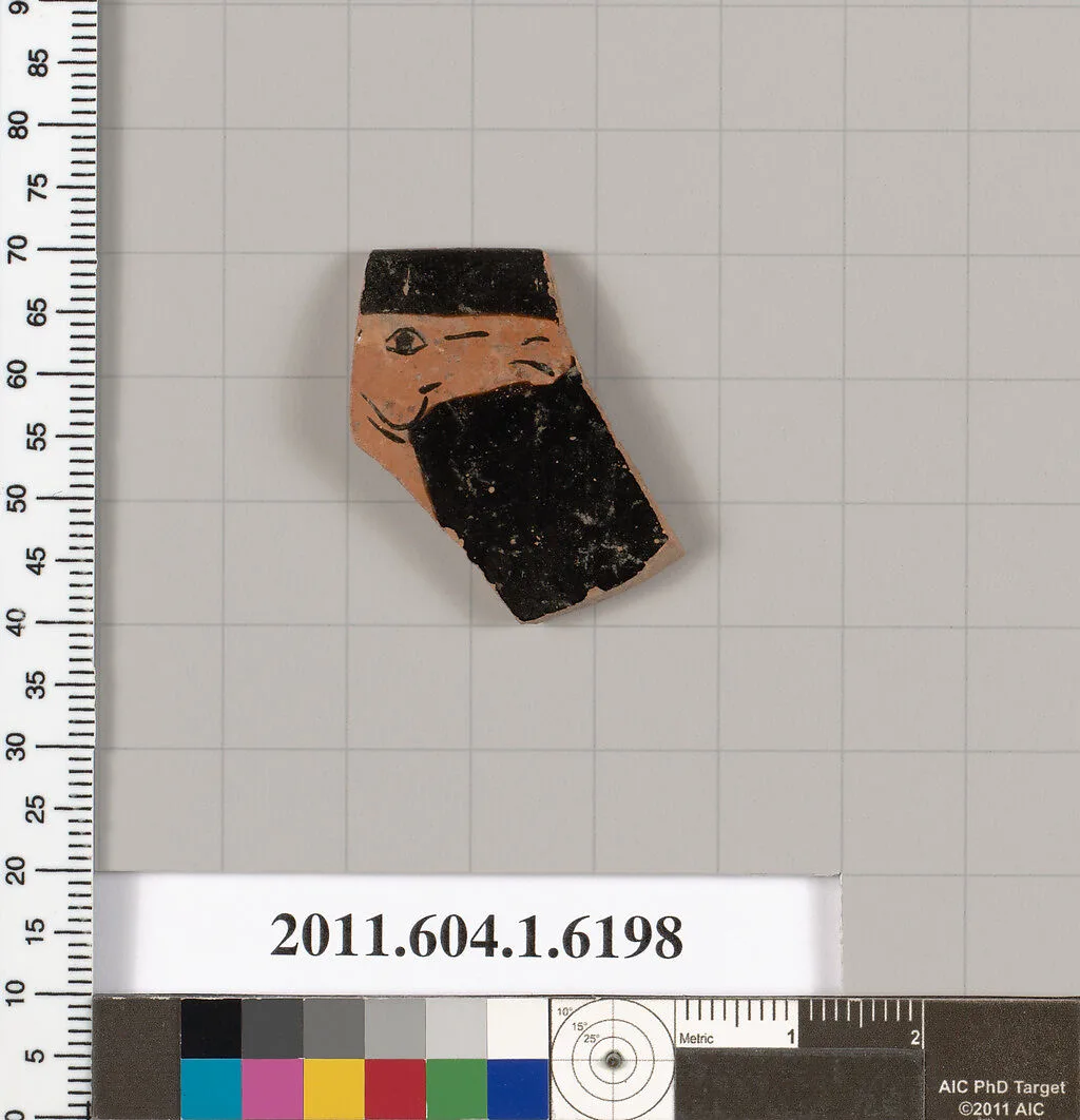 Terracotta rim fragment of a kylix (drinking cup) — Unknown