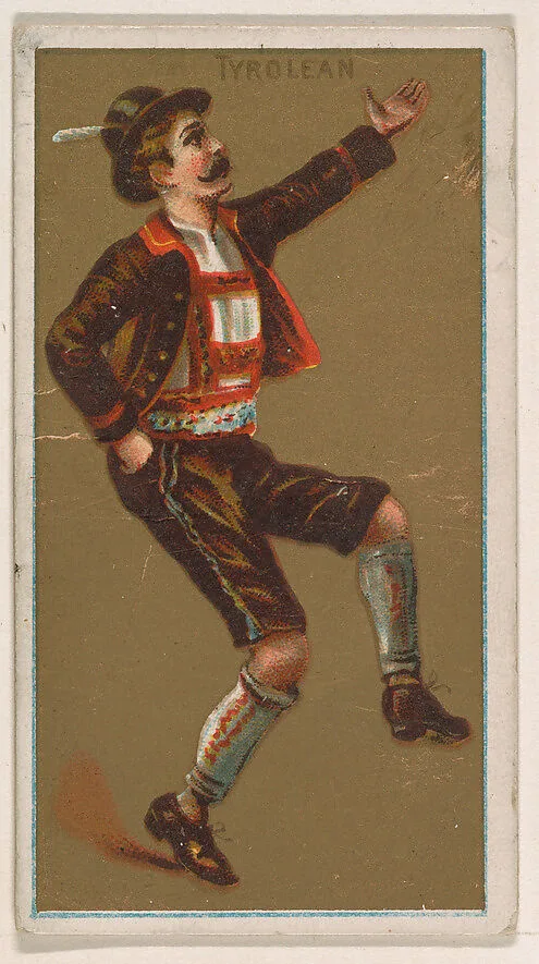 Tyrolean, from National Dances (N225, Type 1) issued by Kinney Bros. — Kinney Brothers Tobacco Company