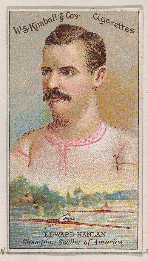 Edward Hanlan, Champion Sculler of America, from the Champions of Games and Sports series (N184, Type 1) issued by W.S. Kimball & Co. — W.S. Kimball & Co.