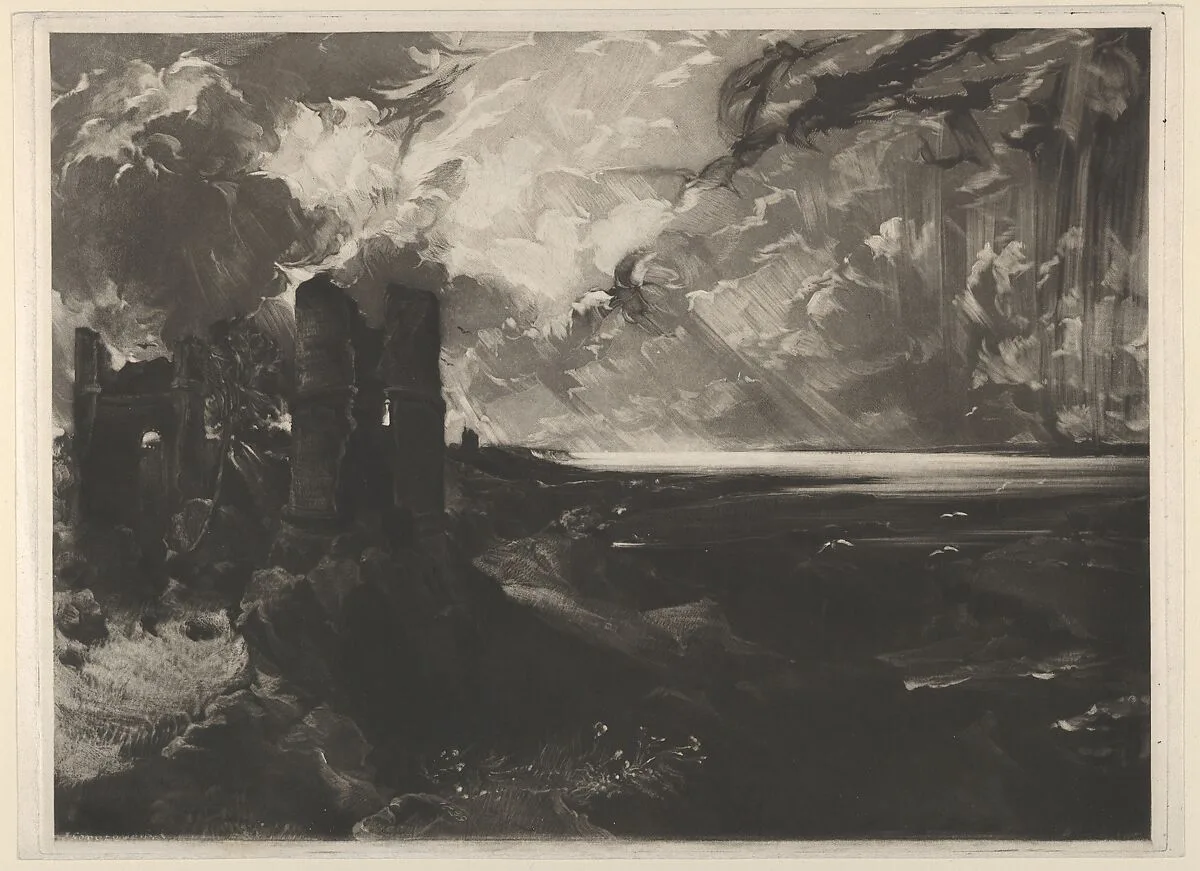 Hadleigh Castle: Large Plate — David Lucas|John Constable