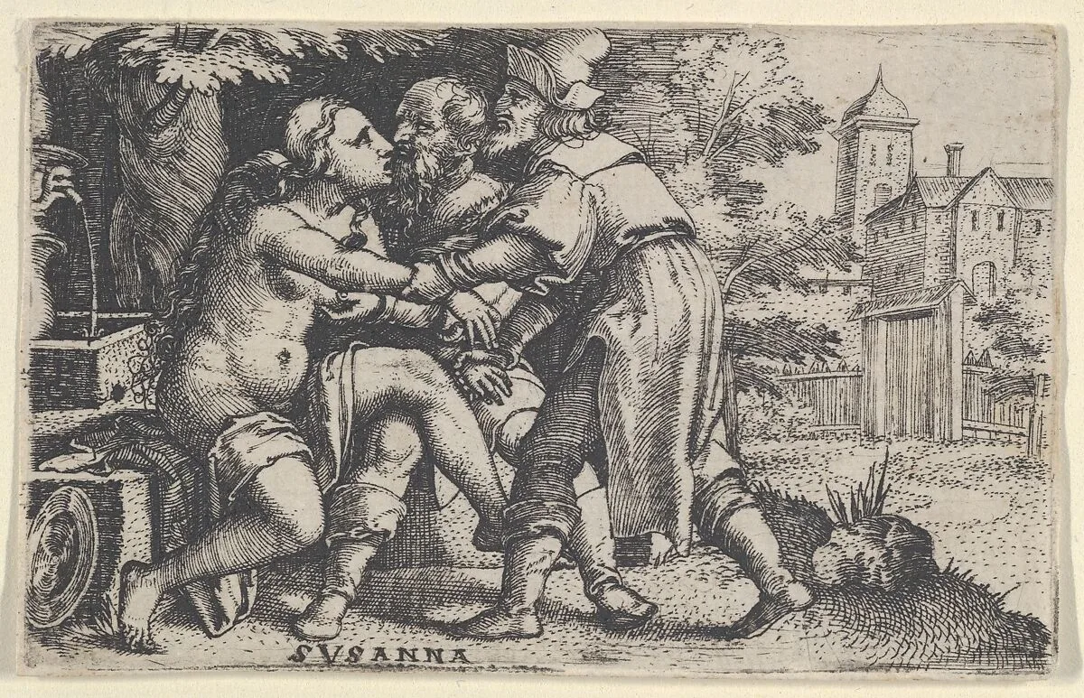 Susanna and the Elders, from "Scenes from the Old Testament" — Georg Pencz