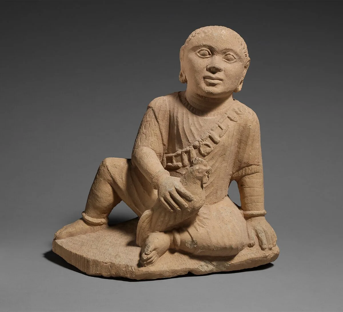 Limestone temple boy — Unknown