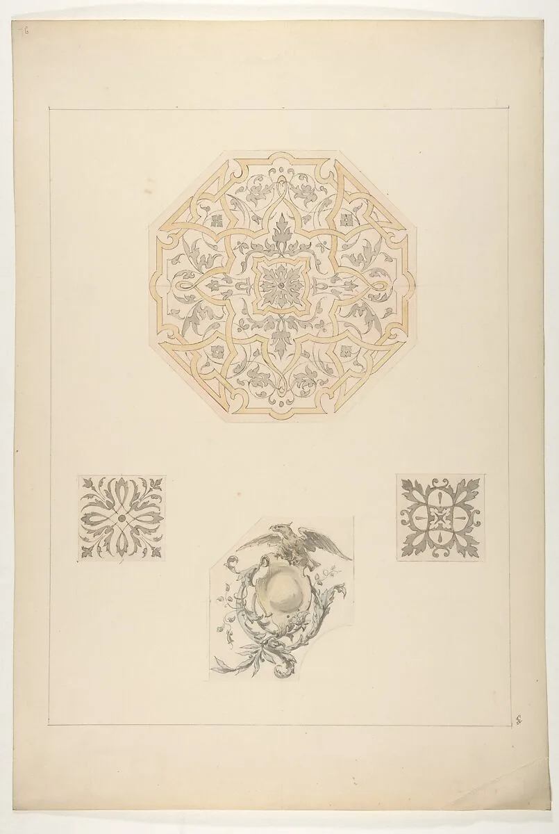 Four designs for decorative motifs — Jules-Edmond-Charles Lachaise|Eugène-Pierre Gourdet