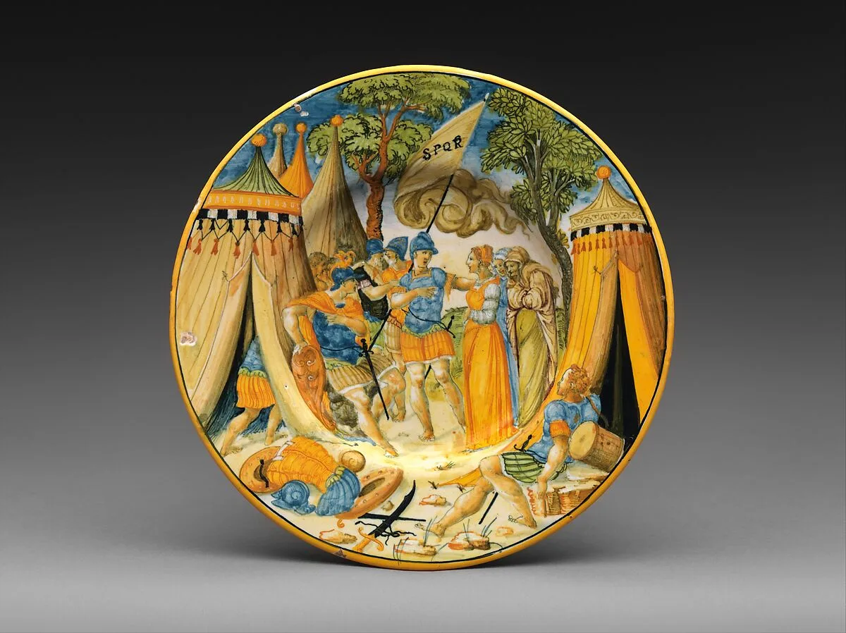 Plate with The Continence of Scipio — Francesco Durantino