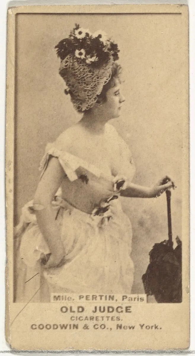 Mlle. Pertin, Paris, from the Actors and Actresses series (N171) for Old Judge Cigarettes — Goodwin & Company