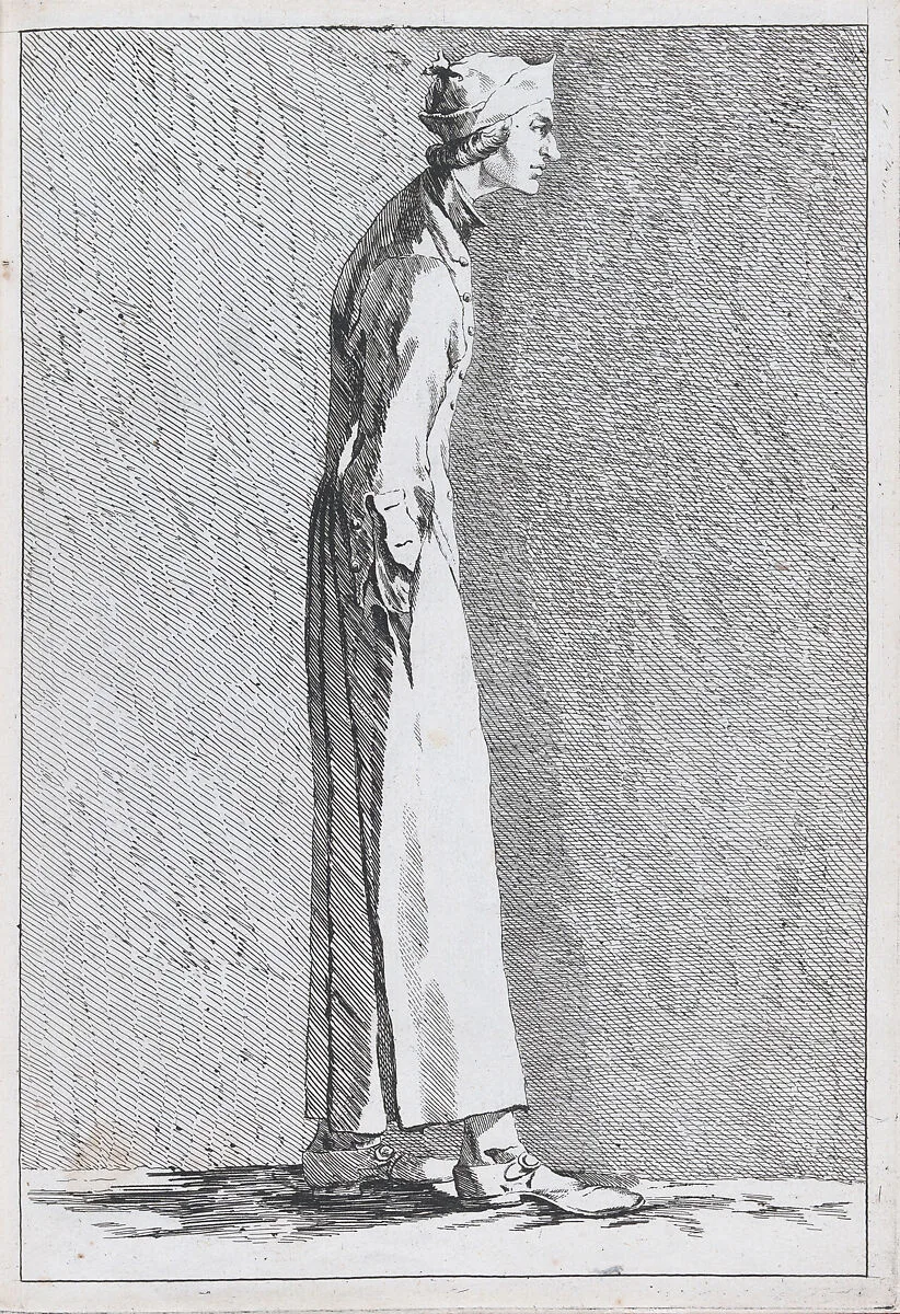 An Artist at the French Academy in Rome (?), pl. II from "Recueil de caricatures" — Ange-Laurent de La Live de Jully|Jacques François Joseph Saly