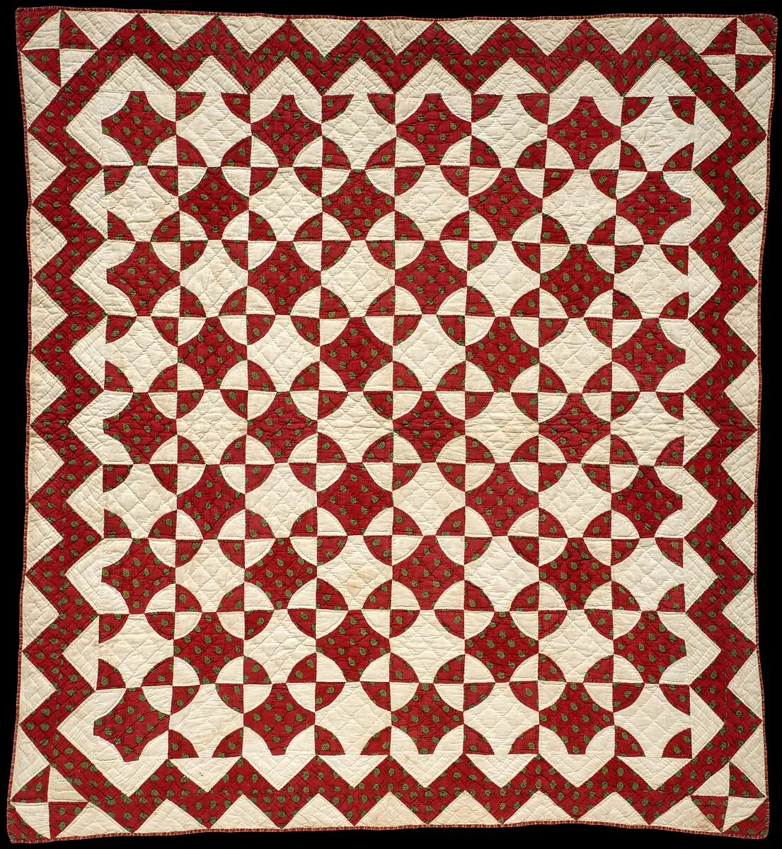 Crib Quilt, Mill Wheel pattern — Unknown