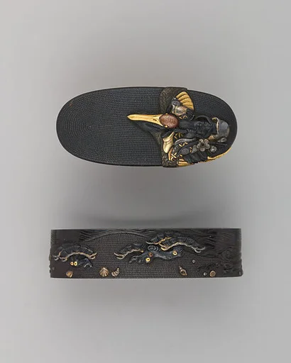 Sword-Hilt Collar and Pommel (Fuchigashira)