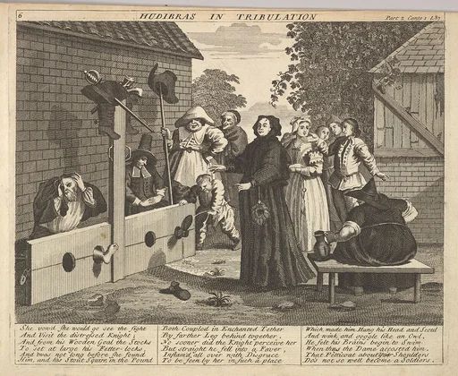 Hudibras in Tribulation (Plate 6: Illustrations to Samuel Butler's Hudibras)