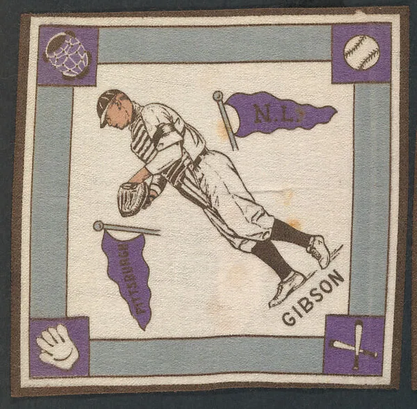 George Gibson, Pittsburgh, National League from Baseball Players Felt Blanket series (B18) — Unknown