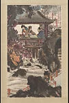 近代 傅抱石 水閣圍棋圖 軸|Playing weiqi in a waterside pavilion