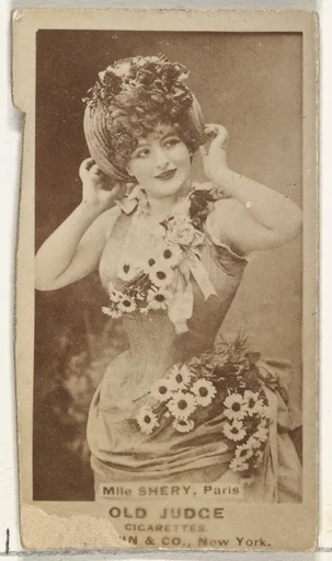 Mlle. Shery, Paris, from the Actors and Actresses series (N171) for Old Judge Cigarettes
