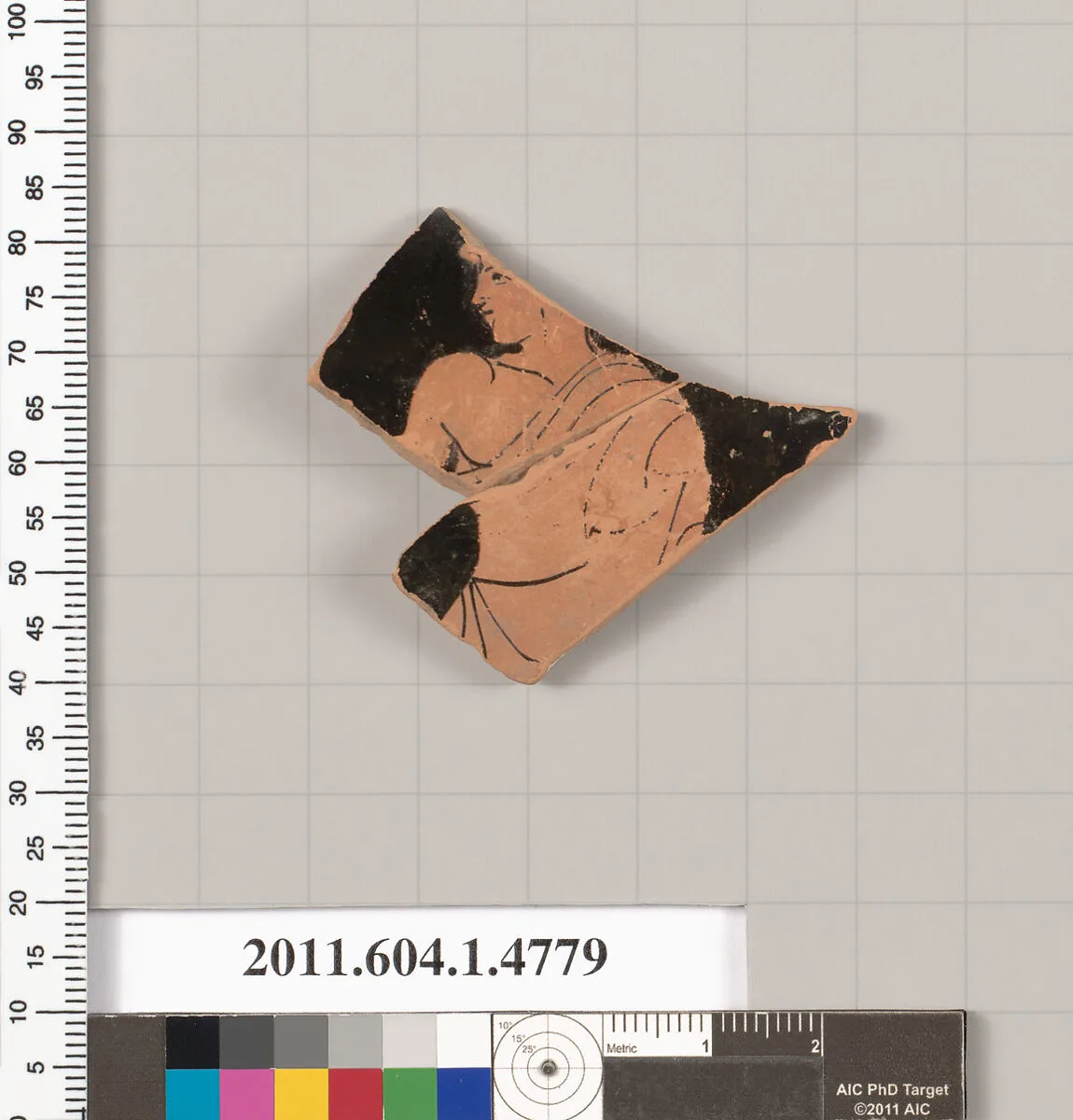Terracotta fragment of a kylix (drinking cup) — Unknown
