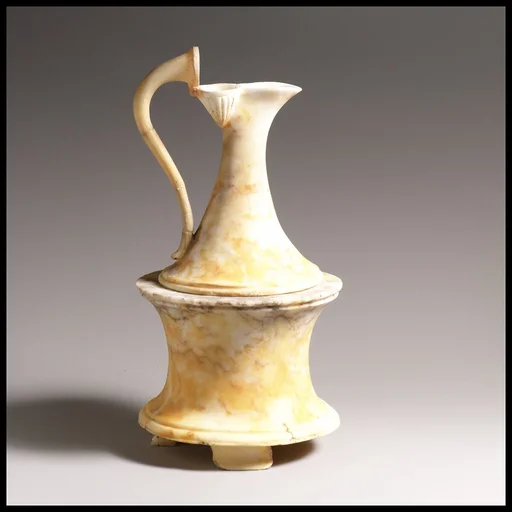 Marble vase in the form a of a pyxis (box) surmounted by an oinochoe (jug)