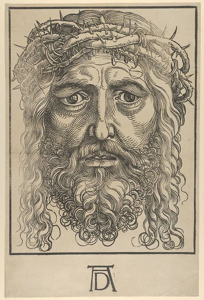 The Head of Christ Crowned with Thorns — Sebald Beham|Albrecht Dürer