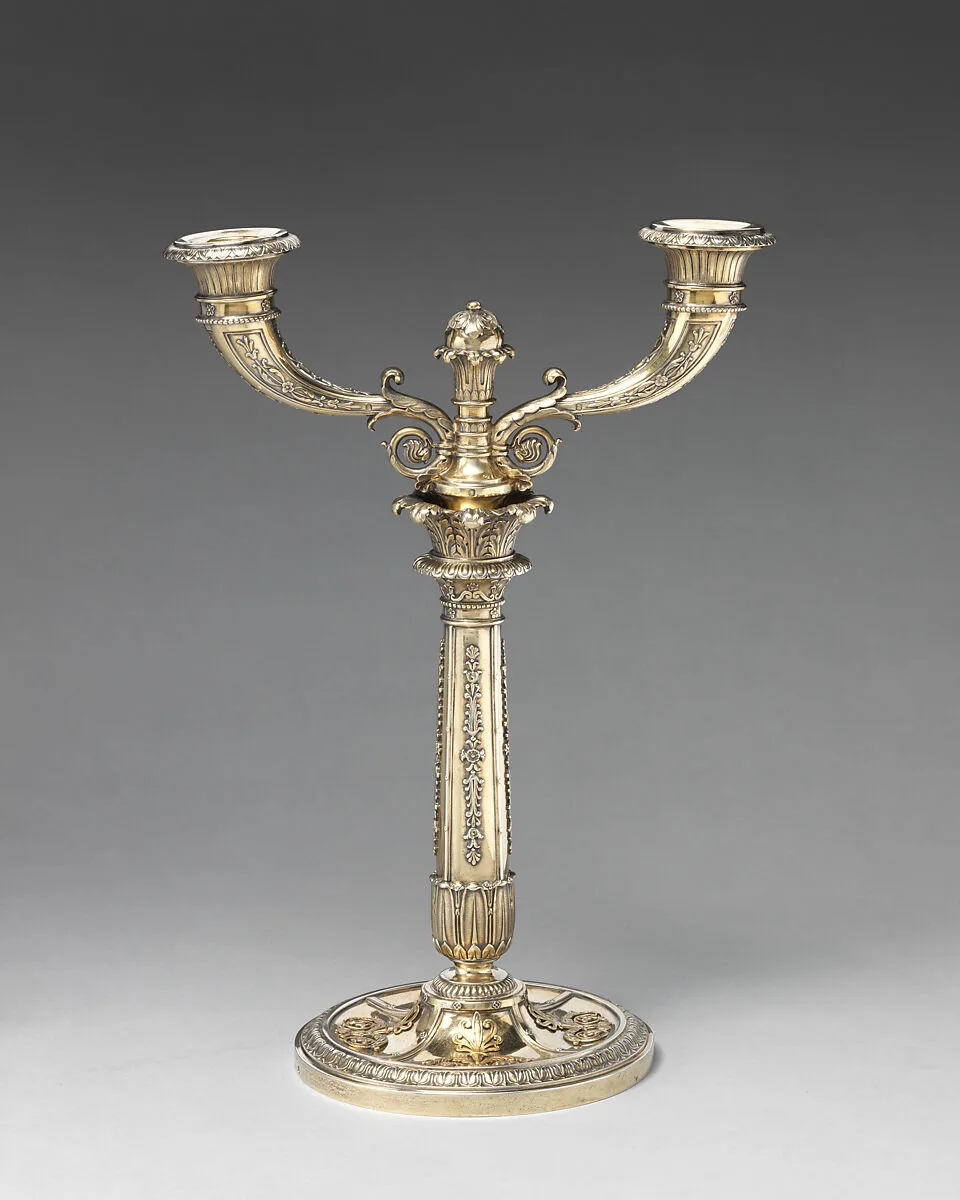 Two-branch candelabra — André Aucoc