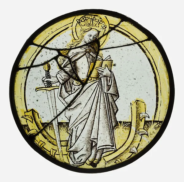 Roundel with Saint Catherine of Alexandria — Unknown