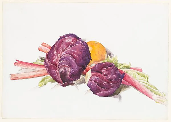 Red Cabbages, Rhubarb and Orange — Charles Demuth