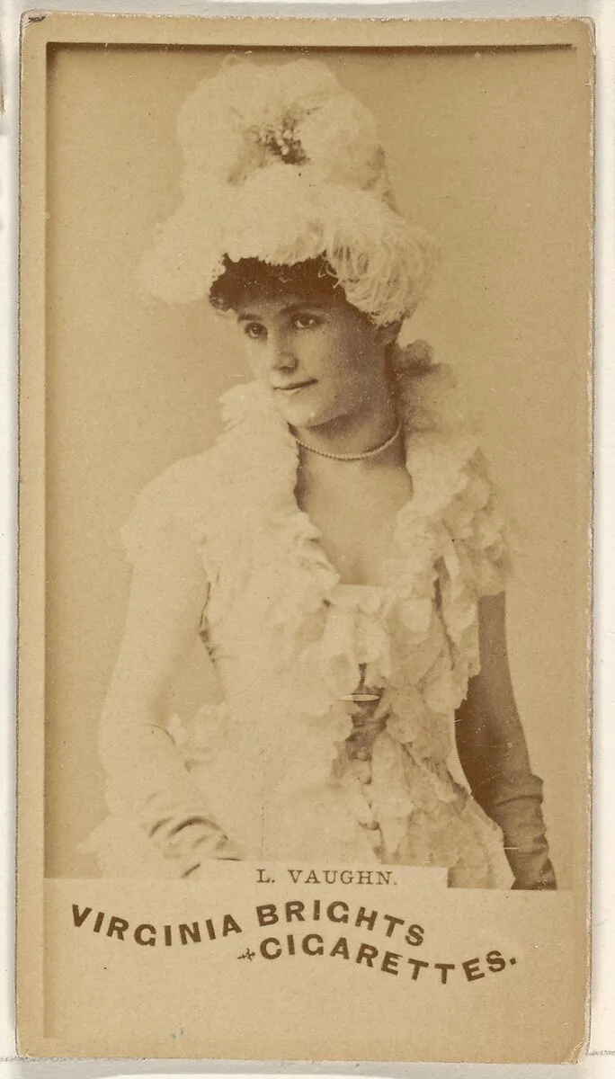 L. Vaughn, from the Actors and Actresses series (N45, Type 1) for Virginia Brights Cigarettes — Allen & Ginter