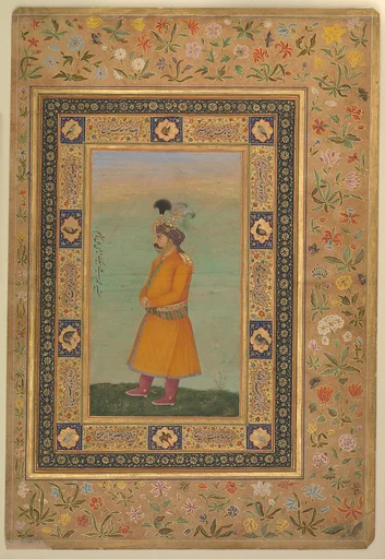 "Portrait of Muhammad Ali Baig", Folio from the Shah Jahan Album