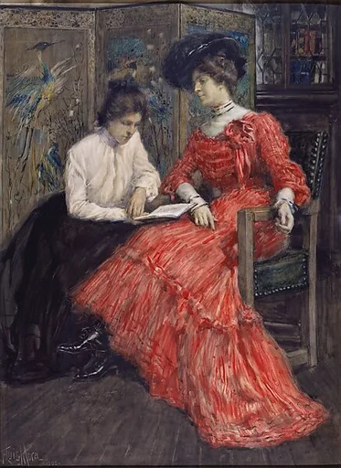 Mrs. F. Luis Mora and Her Sister