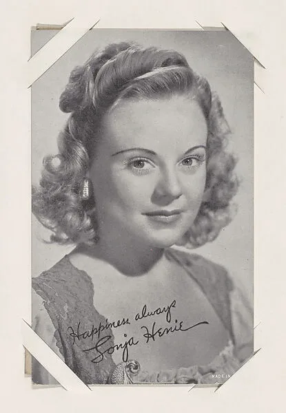 Sonja Henie from Movie Stars Exhibit Cards series (W401) — Unknown