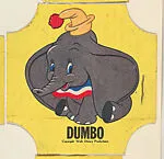 Dumbo, from the Disney Cartoon Characters bread end labels series (D290-6) — Walt Disney Productions