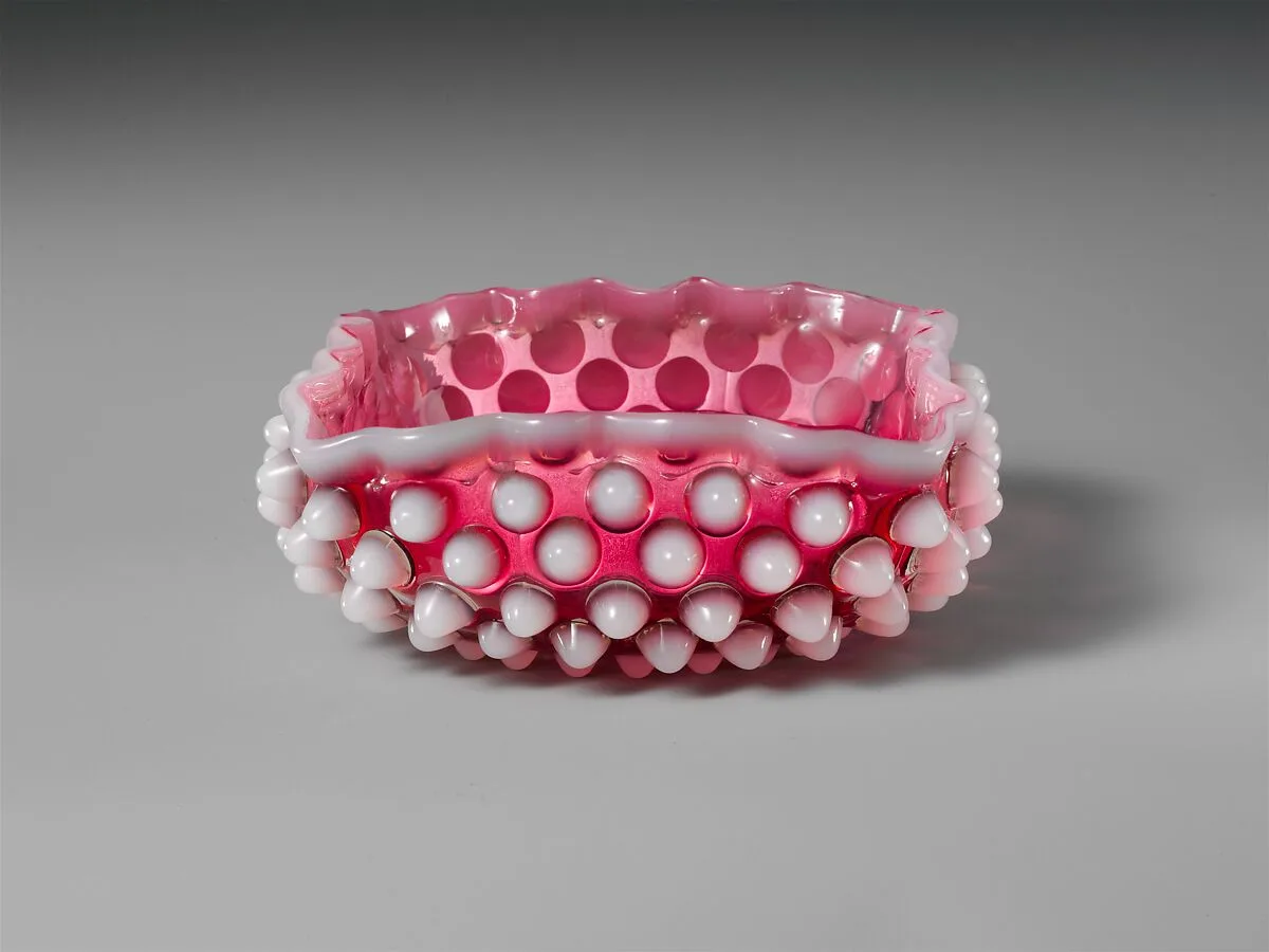 Hobnail Sauce Dish — Hobbs, Brockunier and Company
