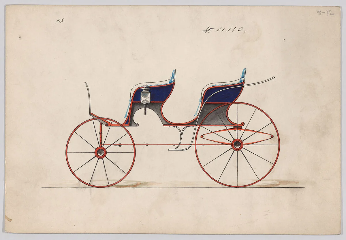 Design for 4 seat Phaeton, no top, no. 4110 — Brewster & Co.
