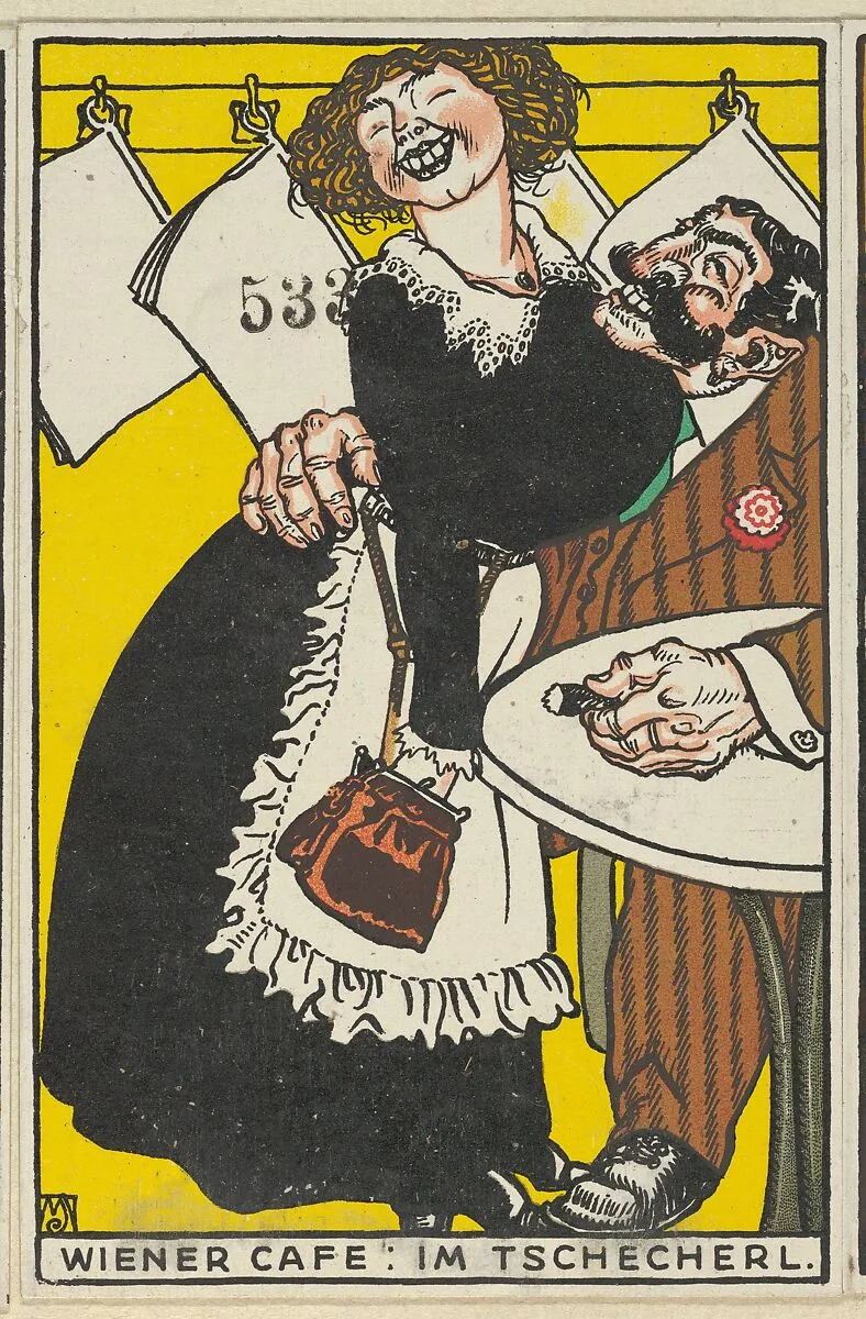 Viennese Café: In the Little Café (Wiener Café: Im Tschecherl) — Moriz Jung|Wiener Werkstätte