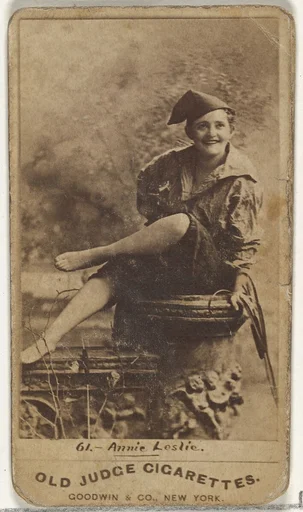 Annie Leslie, from the Actors and Actresses series (N171) for Old Judge Cigarettes