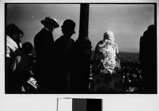 [People on Coney Island Boardwalk, From Behind, New York]