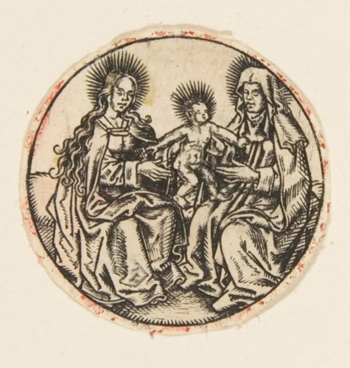 Virgin and Child with St. Anne — Anonymous, German, 15th century