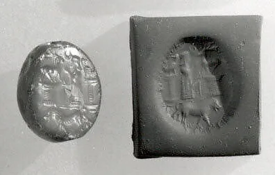 Stamp seal (ovoid) with cultic scene — Unknown