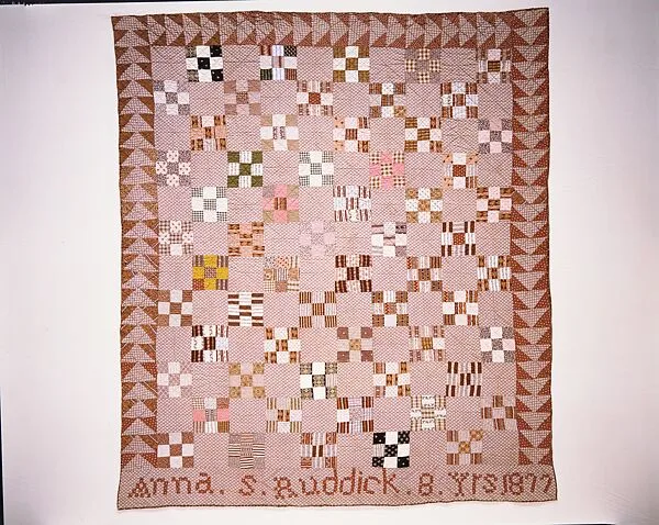Nine Patch Quilt — Anna Susan Ruddick Trowbridge