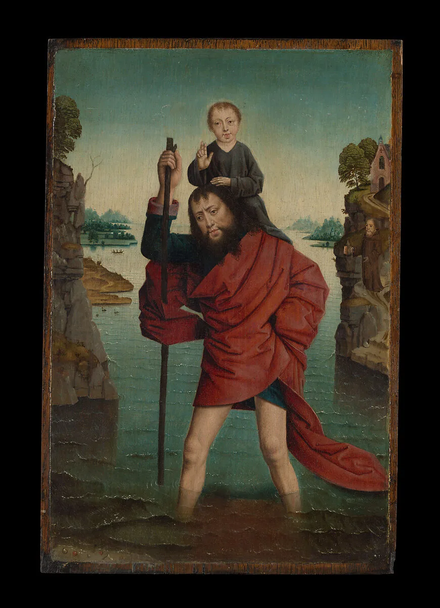 Saint Christopher and the Infant Christ — Dieric Bouts