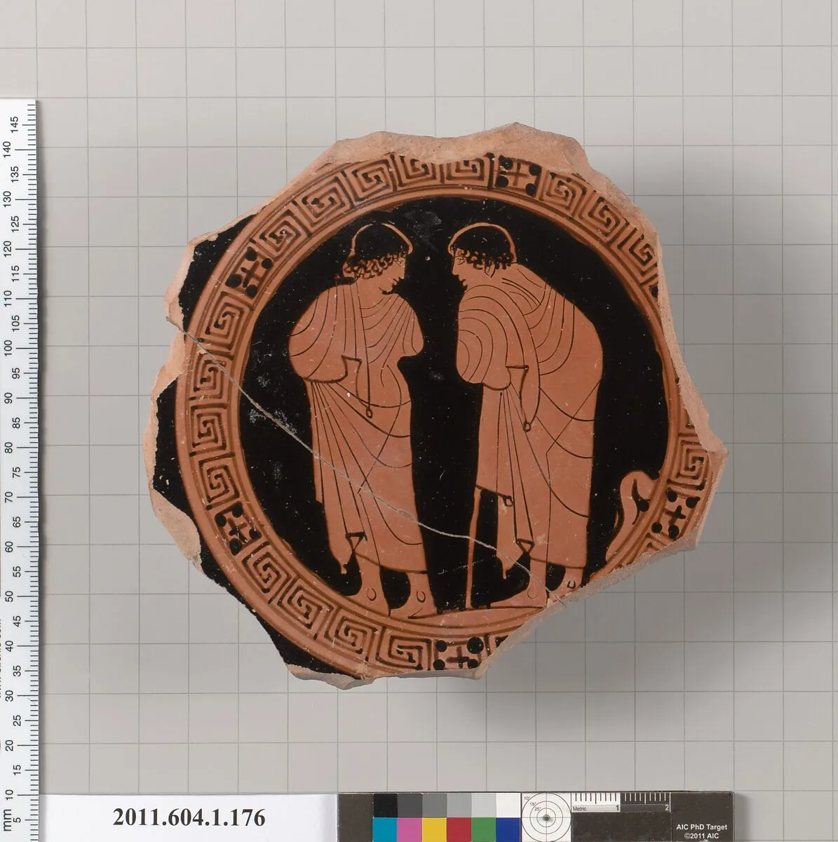 Terracotta fragment of a kylix (drinking cup) — Group of Louvre C 11000